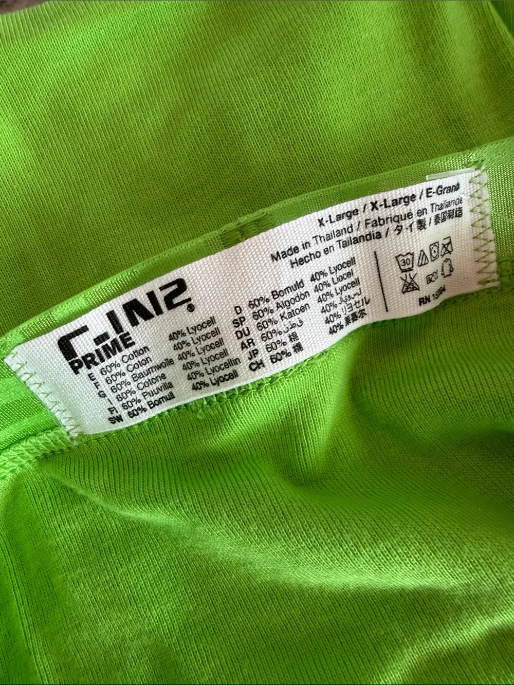 Men's Lime Green Prime Collection Sport Briefs with Supportive Pouch NWT!